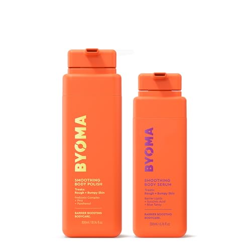 BYOMA Smoothing Body Serum & Polish Bundle For Breakouts & Textured Skin Exfoliating  Soothing with PHA, Succinic Acid & Blue Tansy Skin Barrier Support 10.4 fl oz  6.76 fl oz