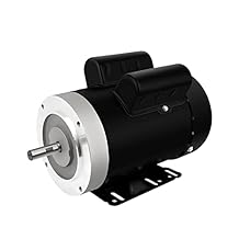 Electric Motor, 1.5HP Air Compressor Motor, Single Phase 3450RPM 56C Frame for Agricultural Machinery General Equipment 5/8" Shaft Diameter TEFC 115/230V